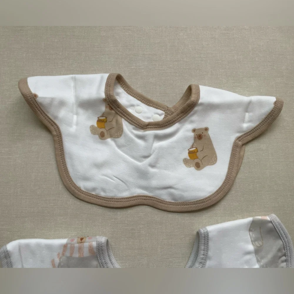 Purcotton Baby Cotton Bibs 3 Pack